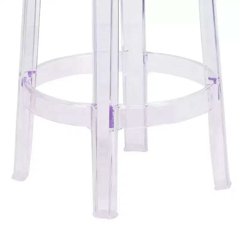 Tabouret de comptoir transparent de 25,75 po H