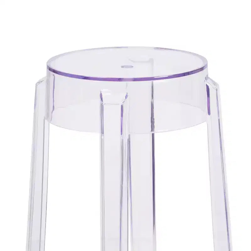 Tabouret de comptoir transparent de 25,75 po H