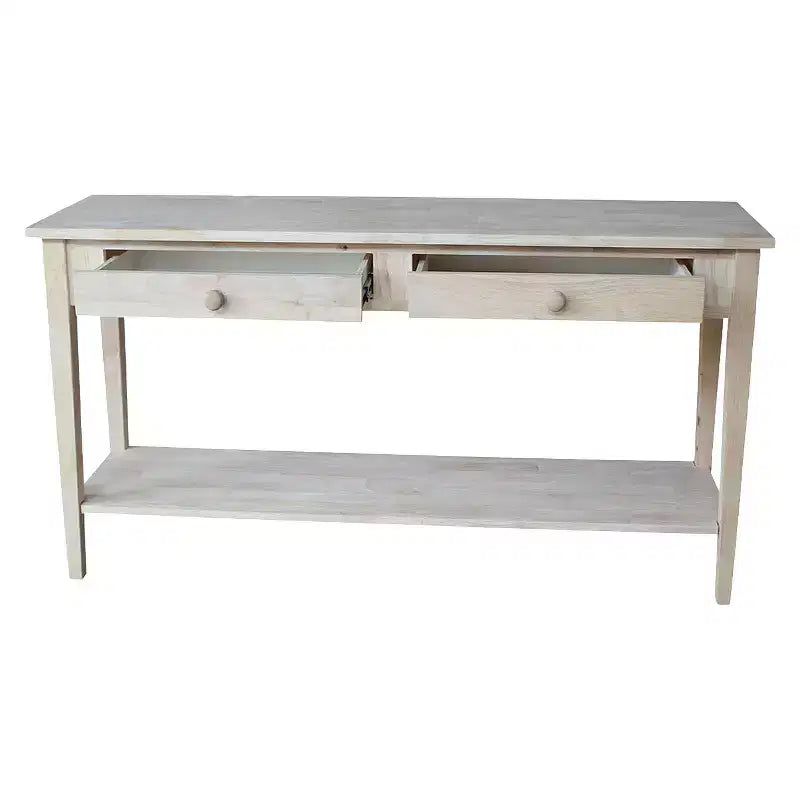 Console de serveur Spencer inachevée brun clair