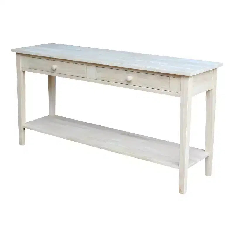 Console de serveur Spencer inachevée brun clair