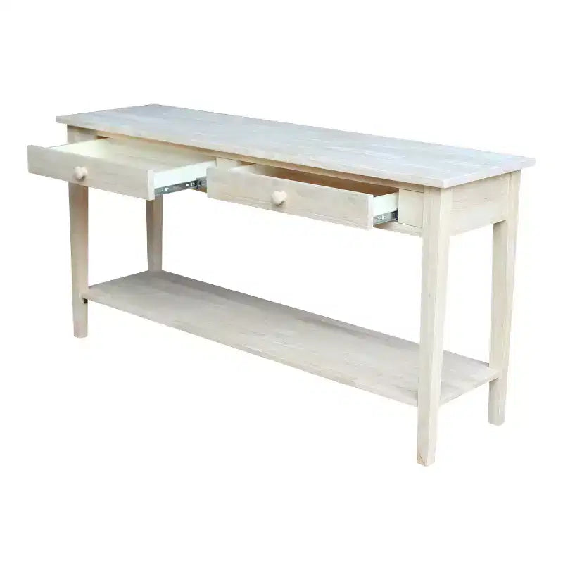 Console de serveur Spencer inachevée brun clair