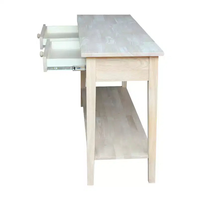 Console de serveur Spencer inachevée brun clair