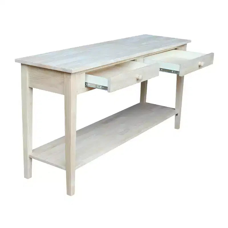 Console de serveur Spencer inachevée brun clair