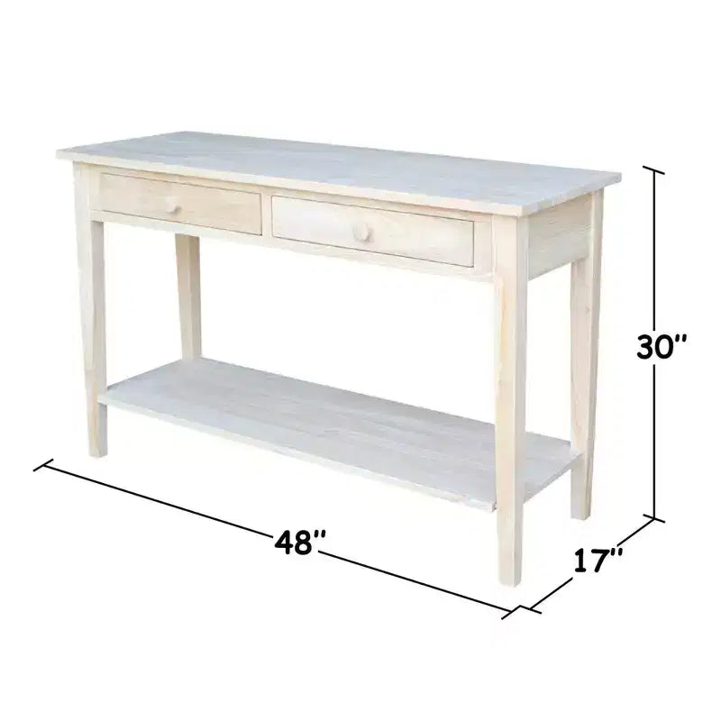 Console de serveur Spencer inachevée brun clair