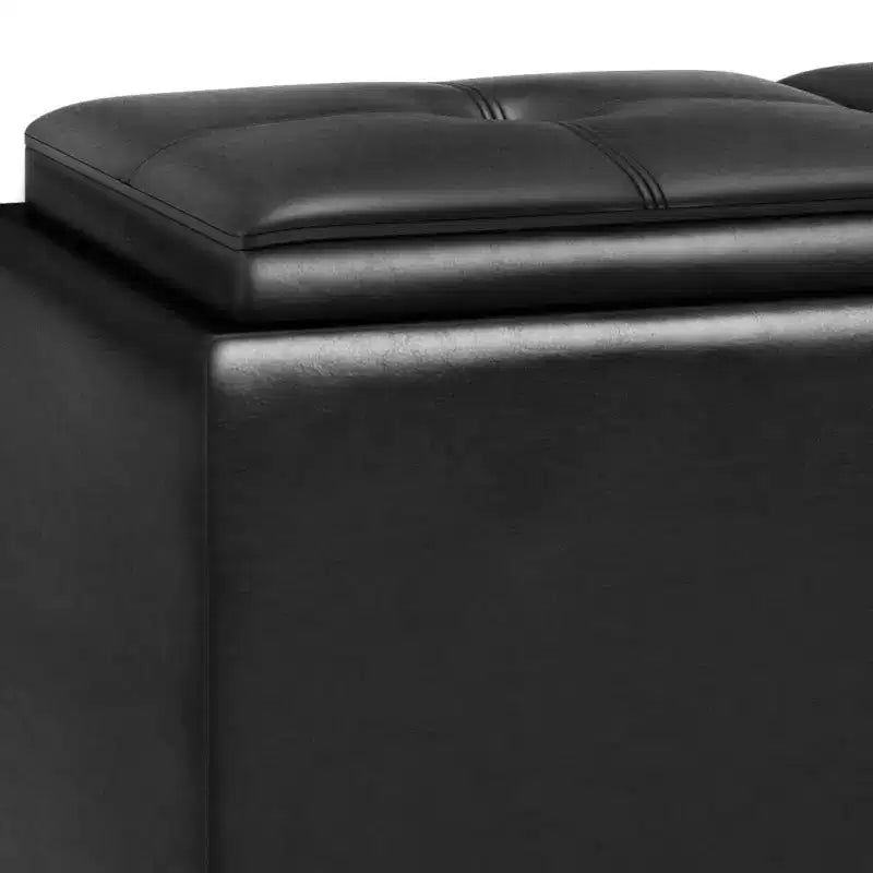 Banc de rangement ottoman avec couvercles relevables